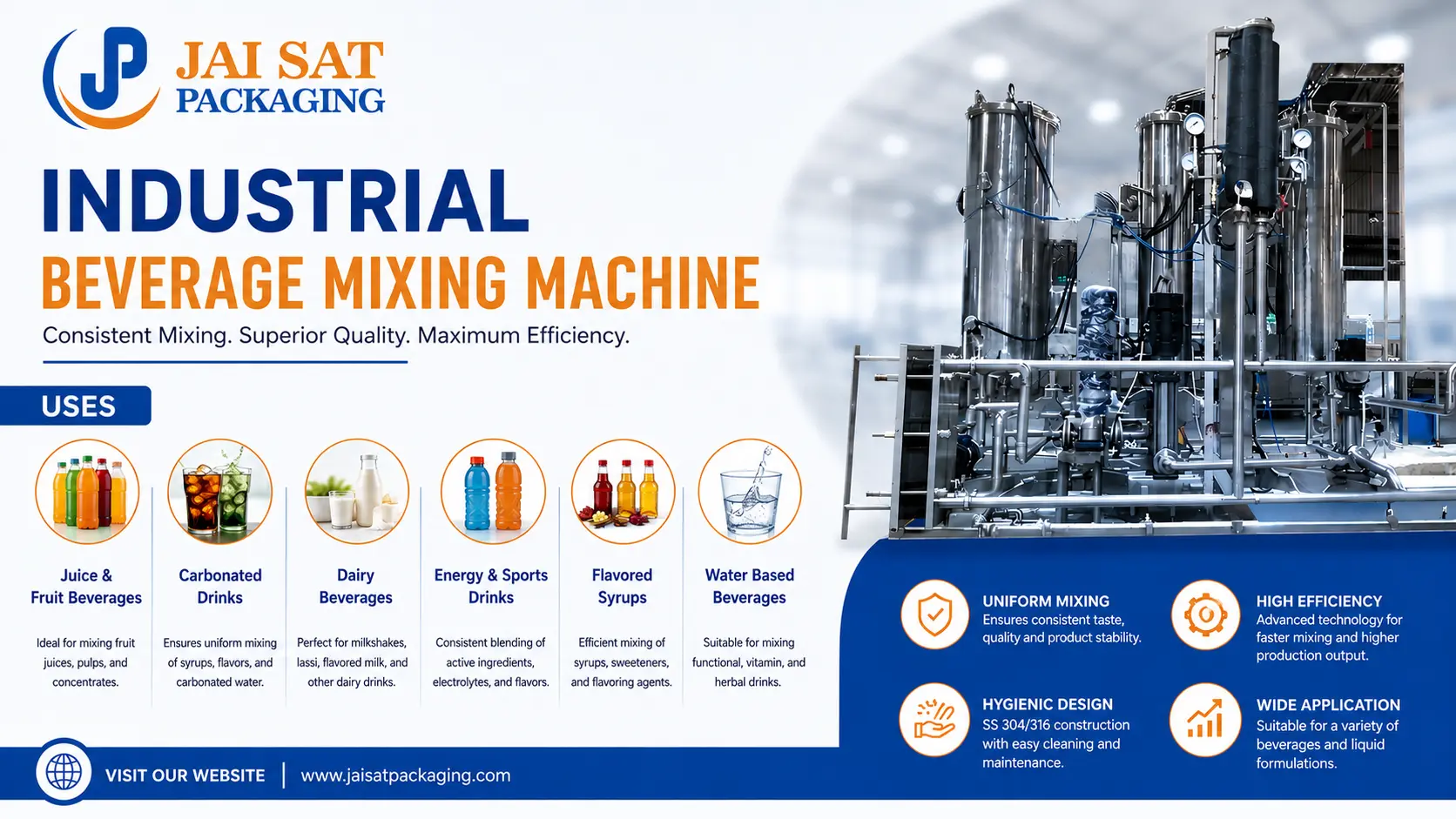 Industrial Beverage Mixing Machine