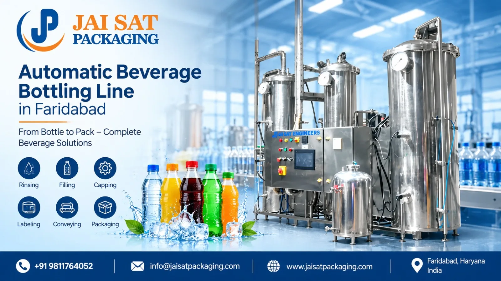 Automatic Beverage Bottling Line in Faridabad